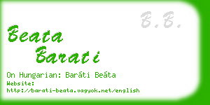 beata barati business card